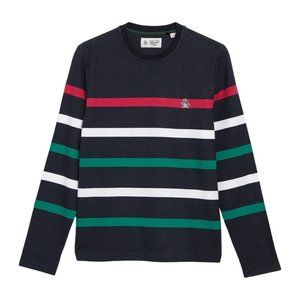 Original Penguin Block Stripe Crew Neck Sweater